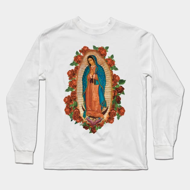 Our Lady of Guadalupe Long Sleeve T-Shirt by starwilliams